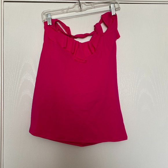 NEW chaps ruffle halter bathing suit top - Picture 1 of 4